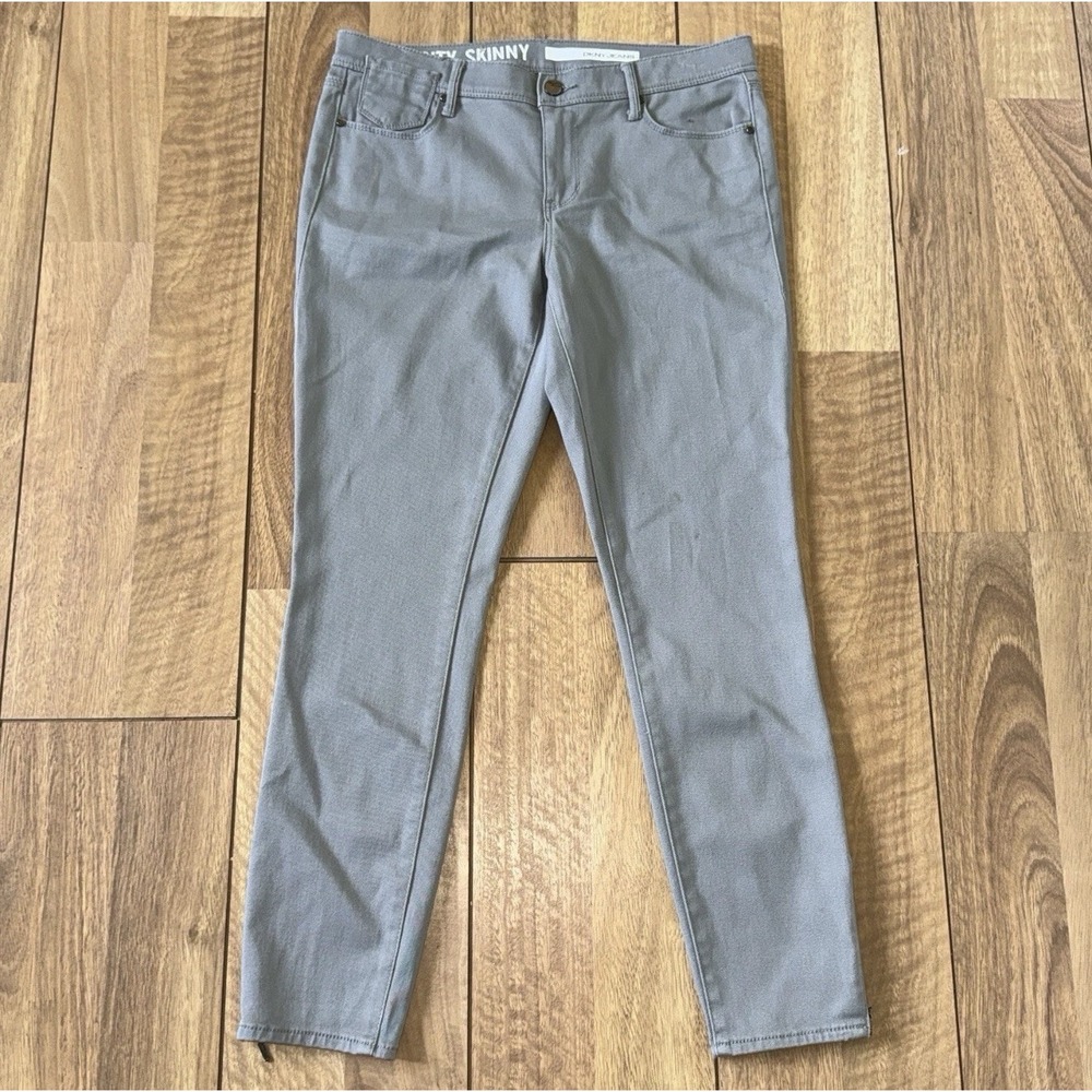 Women's DKNY City Skinny Pants w/ Zippers Gray‎ Size 06